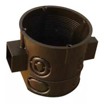   Tracon Perforált szerelvénydoboz süllyesztett, mély, sorolható, fekete, 64x61mm, IP44, D60SM