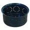 Tracon Perforált szerelvénydoboz süllyesztett, tetővel, fekete, 72x36mm, IP44, D70SZT