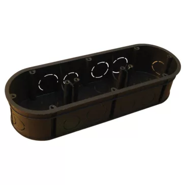   Tracon Perforált szerelvénydoboz süllyesztett, tripla, fekete, 70x212x70x44mm, IP44, D70TRI