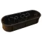 Tracon Perforált szerelvénydoboz süllyesztett, tripla, fekete, 70x212x70x44mm, IP44, D70TRI