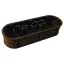 Tracon Perforált szerelvénydoboz süllyesztett, tripla, fekete, 70x212x70x44mm, IP44, D70TRI