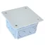Tracon Perforált süllyesztett kötődoboz, négyzetes, fekete, 76(97)x51.5mm, IP44, D80X80
