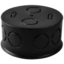 Tracon Perforált szerelvénydoboz süllyesztett, sima, fekete, 80x45mm, IP44, D80