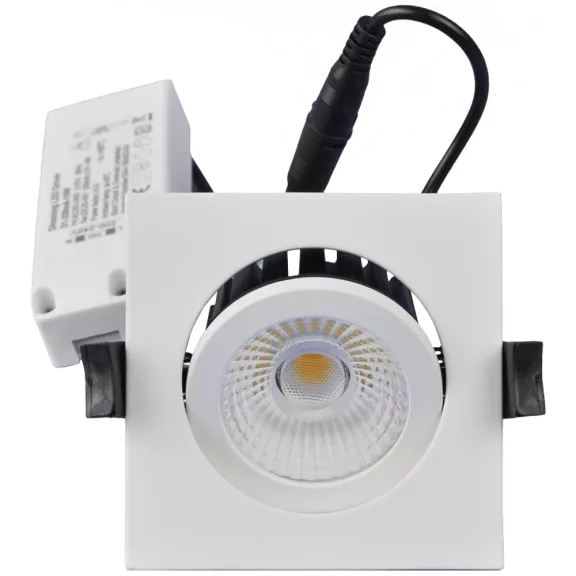 Tracon Négyzet alakú LED mélysugárzó, forgatható, DLNCOBD5W Tracon Négyzet alakú LED mélysugárzó, forgatható, DLNCOBD5W