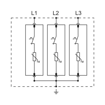   Tracon túlfeszültség levezető, T1+T2 AC típusú, cserélhető betéttel, ESPD1+2-12.5-3P