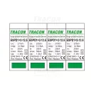 Tracon túlfeszültség levezető, T1+T2 AC típusú, cserélhető betéttel, ESPD1+2-12.5-4P Tracon túlfeszültség levezető, T1+T2 AC típusú, cserélhető betéttel, ESPD1+2-12.5-4P