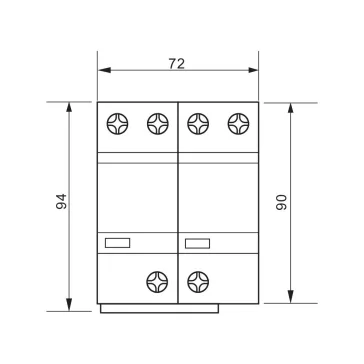   Tracon túlfeszültség levezető, T1+T2+T3 AC típusú, egybeépített, ESPD1+2+3-25-2P