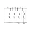 Tracon túlfeszültség levezető, T1+T2+T3 AC típusú, egybeépített, ESPD1+2+3-25-4P Tracon túlfeszültség levezető, T1+T2+T3 AC típusú, egybeépített, ESPD1+2+3-25-4P