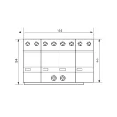 Tracon túlfeszültség levezető, T1+T2+T3 AC típusú, egybeépített, ESPD1+2+3-25-4P Tracon túlfeszültség levezető, T1+T2+T3 AC típusú, egybeépített, ESPD1+2+3-25-4P