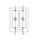 Tracon túlfeszültség levezető, T1+T2 AC típusú, egybeépített, ESPD1+2-50-2P Tracon túlfeszültség levezető, T1+T2 AC típusú, egybeépített, ESPD1+2-50-2P