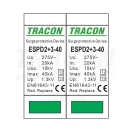 Tracon túlfeszültség levezető, T2+T3 AC típusú, egybeépített, ESPD2+3-40-4P