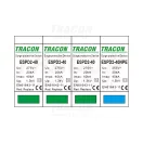 Tracon túlfeszültség levezető, T2 AC típusú, cserélhető betéttel, ESPD2-40-3+1P Tracon túlfeszültség levezető, T2 AC típusú, cserélhető betéttel, ESPD2-40-3+1P