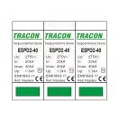 Tracon túlfeszültség levezető, T2 AC típusú, cserélhető betéttel, ESPD2-40-3P Tracon túlfeszültség levezető, T2 AC típusú, cserélhető betéttel, ESPD2-40-3P