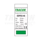 Tracon túlfeszültség levezető betét, T2 AC típusú, 40 M, ESPD2-40M Tracon túlfeszültség levezető betét, T2 AC típusú, 40 M, ESPD2-40M