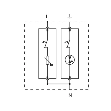   Tracon túlfeszültség levezető, T2 AC típusú, cserélhető betéttel, ESPD2-70-1+1P