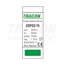 Tracon túlfeszültség levezető, T2 AC típusú, cserélhető betéttel, ESPD2-70-1P Tracon túlfeszültség levezető, T2 AC típusú, cserélhető betéttel, ESPD2-70-1P