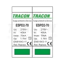 Tracon túlfeszültség levezető, T2 AC típusú, cserélhető betéttel, ESPD2-70-2P Tracon túlfeszültség levezető, T2 AC típusú, cserélhető betéttel, ESPD2-70-2P