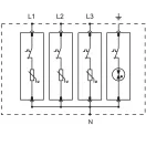 Tracon túlfeszültség levezető, T2 AC típusú, cserélhető betéttel, ESPD2-70-3+1P Tracon túlfeszültség levezető, T2 AC típusú, cserélhető betéttel, ESPD2-70-3+1P