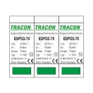 Tracon túlfeszültség levezető, T2 AC típusú, cserélhető betéttel, ESPD2-70-3P Tracon túlfeszültség levezető, T2 AC típusú, cserélhető betéttel, ESPD2-70-3P