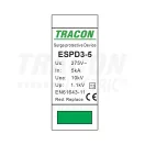 Tracon túlfeszültség levezető, T3 AC típusú, egybeépített, ESPD3-5-2P