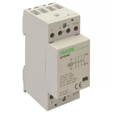 Tracon Installációs moduláris kontaktor, EVOHK4-25-24