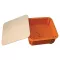 Tracon Gipszkarton süllyesztett kötődoboz, sima, fedéllel, narancssárga, 100x100x45mm, IP44, GD