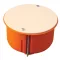 Tracon Gipszkarton süllyesztett kötődoboz, sima, fedéllel, narancssárga, 80x45mm, IP44, GD8021