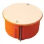 Tracon Gipszkarton süllyesztett kötődoboz, sima, fedéllel, narancssárga, 80x45mm, IP44, GD8021