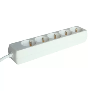   Tracon H5-3M Hordozható elosztósáv, normál, fehér, H4-3M