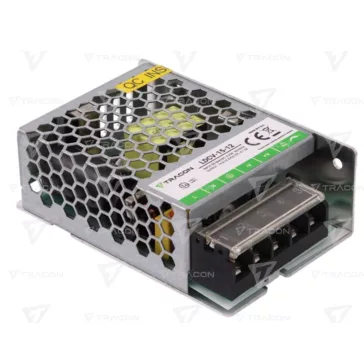   Tracon fémházas beltéri led tápegység 0-1,3A-ig 15W-os 12V DC, LDCV-15-12