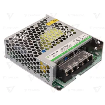   Tracon fémházas beltéri led tápegység 0-2,2A-ig 50W-os 24V DC, LDCV-50-24
