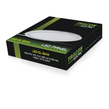   Tracon LED-DL-6NW Beépíthető LED mélysugárzó, kerek, fehér
