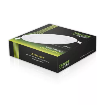   Tracon LED-DLV-12NW Védett, beépíthető LED mélysugárzó, fehér