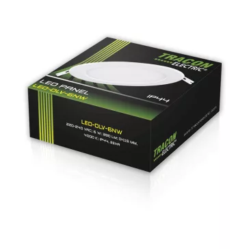   Tracon LED-DLV-6NW Védett, beépíthető LED mélysugárzó, fehér