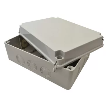 Tracon Falon kívüli kötődoboz könnyített oldalfallal elektronikai teli fedéllel 310x230x130mm, 