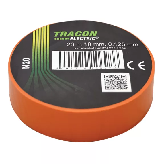 Tracon N20 Szigetelőszalag, narancs Tracon N20 Szigetelőszalag, narancs