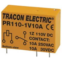 Tracon Print relé 1xCO érintkező 10A 110V DC, PR110-1V10A