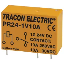 Tracon Print relé 1xCO érintkező 10A 24V DC, PR24-1V10A
