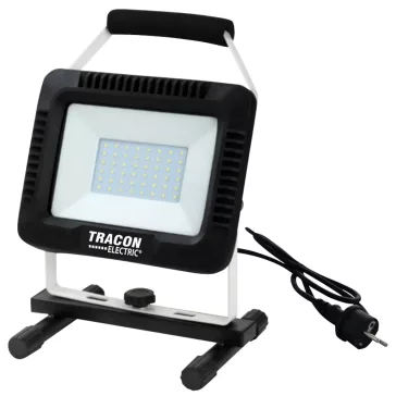   Tracon Akkumulátoros hordozható led reflektor 30W 2400lm 4000K IP65, RSMDAW30W