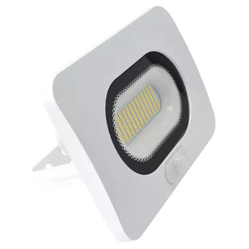   Tracon mozgásérzékelős led reflektor fehér 50W 3750lm 4000K IP65, RSMDLFM50