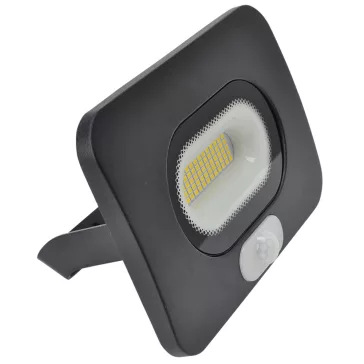   Tracon mozgásérzékelős led reflektor fekete 30W 2700lm 4000K IP65, RSMDLM30