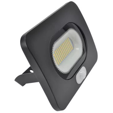   Tracon mozgásérzékelős led reflektor fekete 50W 3750lm 4000K IP65, RSMDLM50