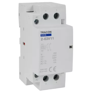 Tracon Installációs moduláris kontaktor, SHK2-63V11