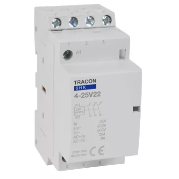 Tracon Installációs moduláris kontaktor, SHK4-25V22