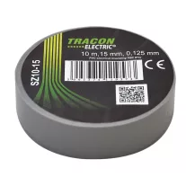 Tracon  SZ10-15 Szigetelőszalag, szürke