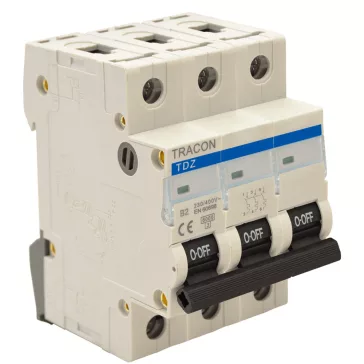 Tracon TDZ Kismegszakító, 6KA 3P D63A, TDZ-3D-63