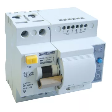 Tracon Áram-védőkapcsoló (FI relé) visszakapcsoló automatikával TFIG 2P 80A/30mA, A/AC típus, T