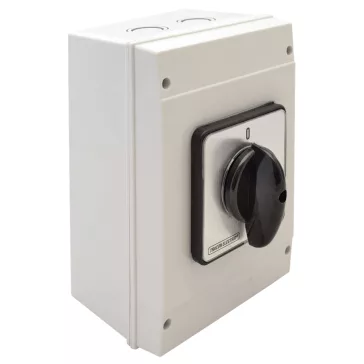   Tracon Tokozott főkapcsoló, BE-KI, 160A, 4P, 37kW, 88x88mm, 60°, TK-166/4T65