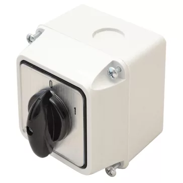   Tracon Tokozott főkapcsoló, BE-KI, 20A, 4P, 5.5kW, 48x48mm, 90°, TK-209/4T