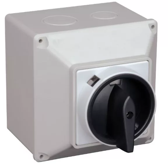 Tracon Tokozott főkapcsoló, BE-KI, 20A, 4P, 5.5kW, 64x64mm, TKF-20T65 Tracon Tokozott főkapcsoló, BE-KI, 20A, 4P, 5.5kW, 64x64mm, TKF-20T65